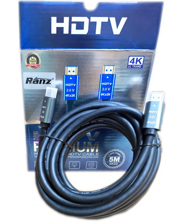 RANZ HDMI TO HDMI (MALE TO MALE) 5M 4K2K